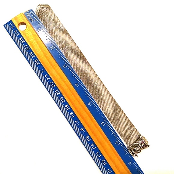 ⏳SALE c.1970s VINTAGE Sarah Cov Owl Mesh Bracelet - Picture 4 of 8